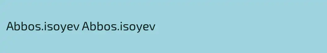 Abbos.isoyev Abbos.isoyev